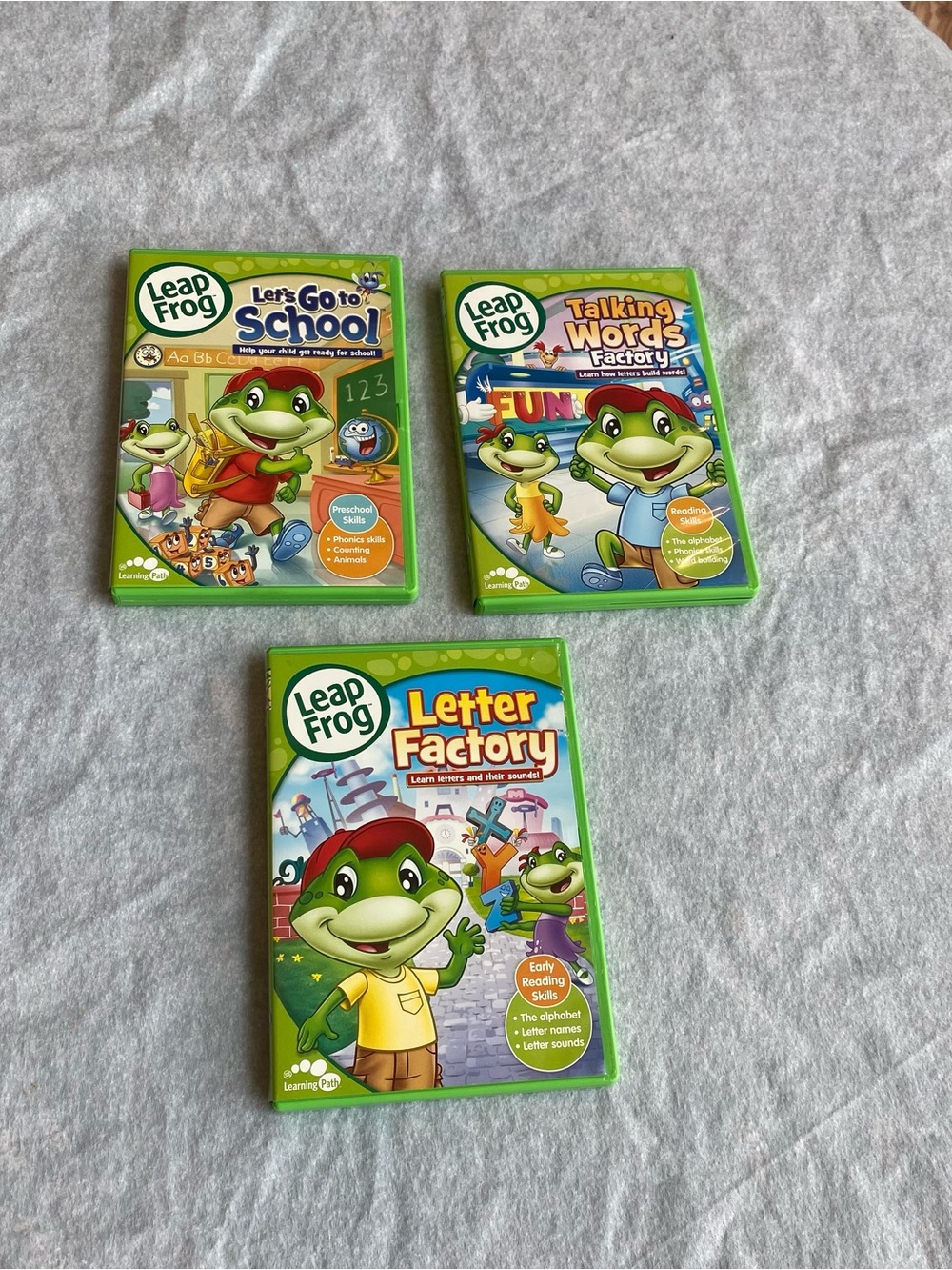 3 LeapFrog Letter Factory DVD - Green